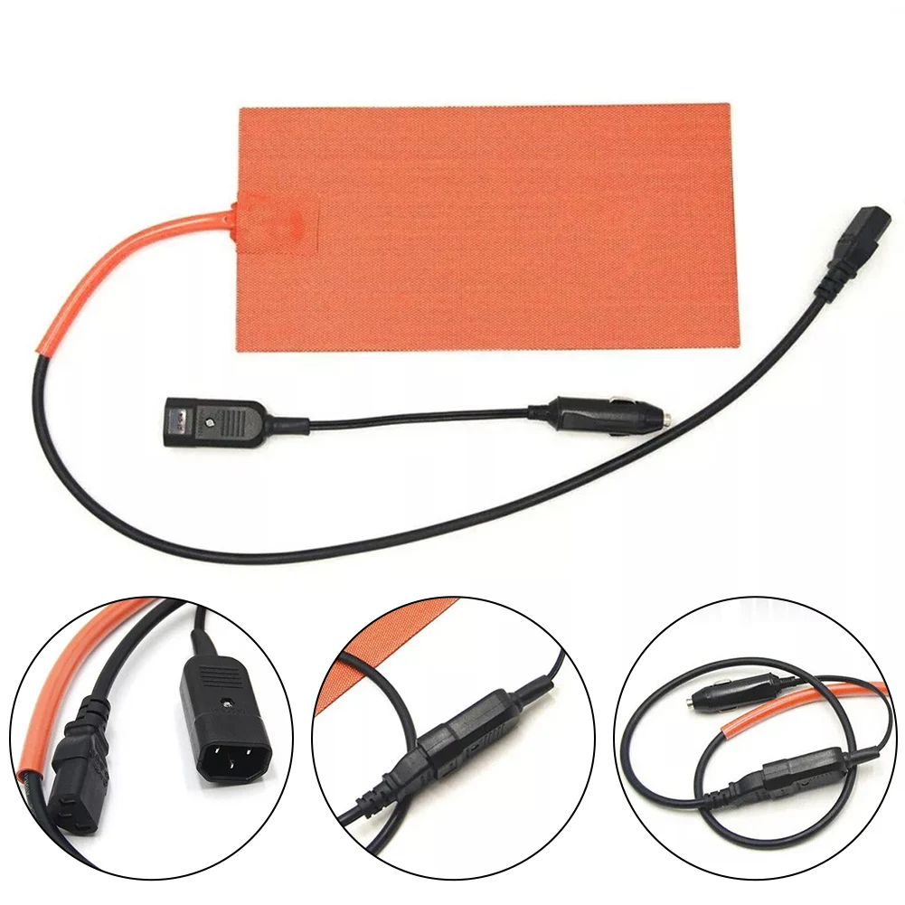 General 12V 100W Silicone Heating Pad Mat Heater For Food Delivery Bag Oil Pan Heating Plate Silicone Heater Pad