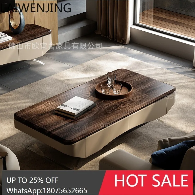 

HLZ Североамериканский журнальный столик и шкаф для телевизора Современный простой легкий роскошный журнальный столик высокого класса из орехового дерева с местом для хранения вещей