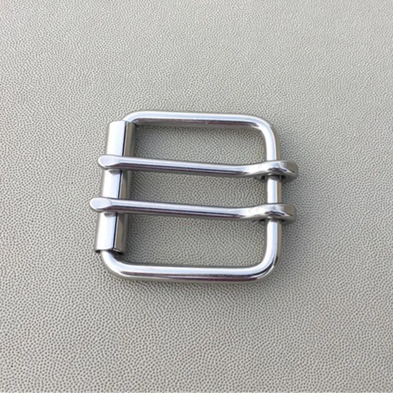 Stainless Steel Double Pin Buckle Solid Cowboy Belt Buckle With Roller DIY Metal Belt Buckle Fits 40MM 50MM Straps