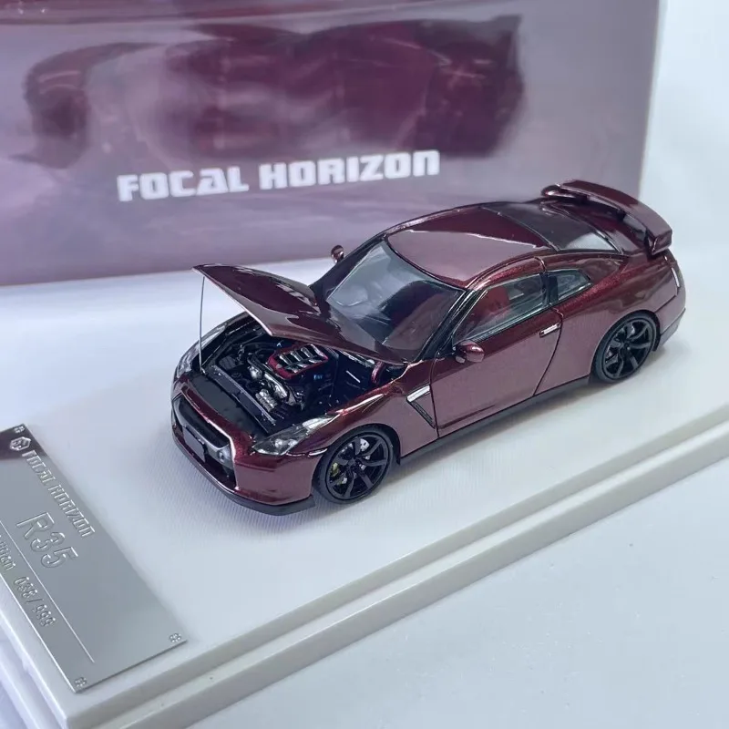 1:64 GTR R35 original front cover openable alloy die-cast miniature simulation car model Creative decorative item Festival gift