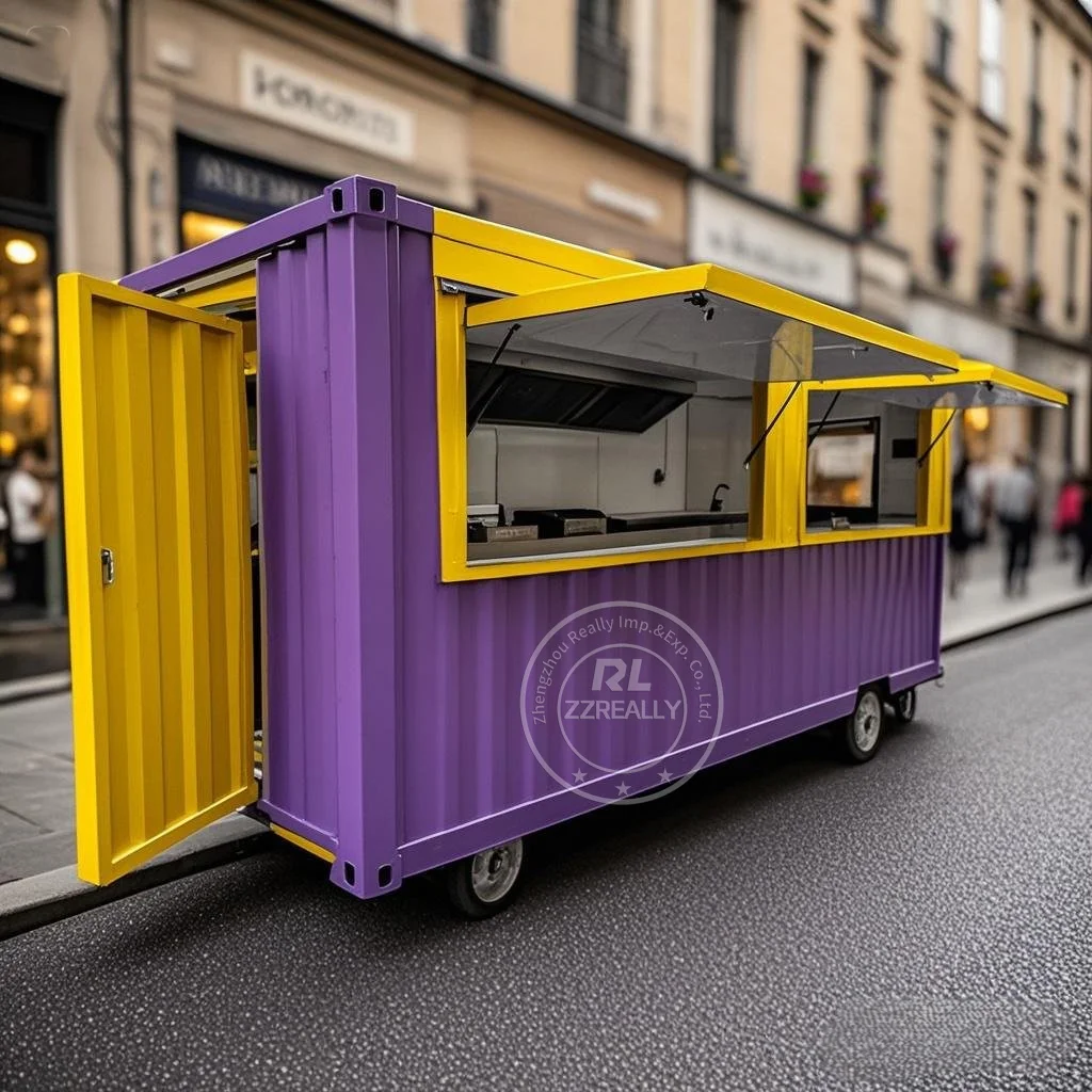 레트로 스타일 컨테이너 카페 이동식 컨테이너 바 레스토랑 커피숍 푸드 키오스크 유럽 표준