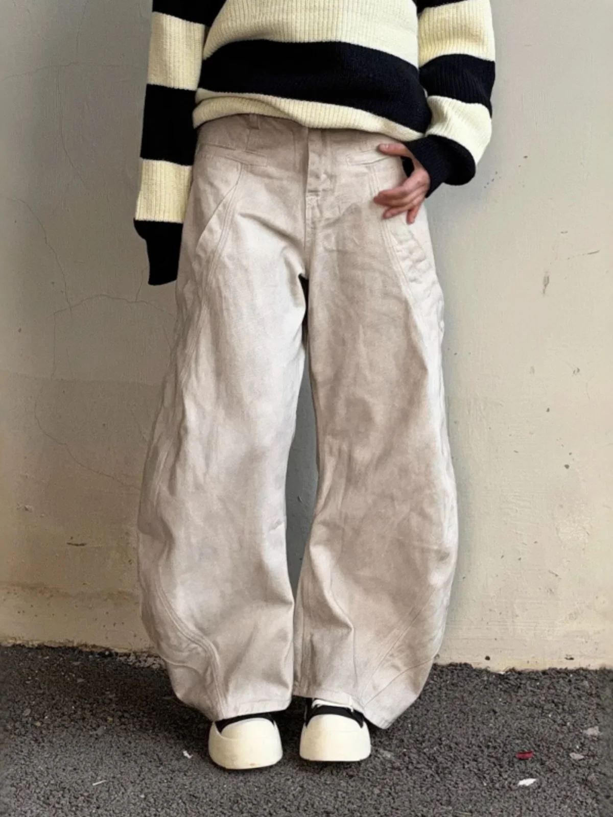 

Американские Ретро Waed Heavy Du Повседневные Свободные Широкие Джинсы Мужчины Женщины Нож Джинсовые Брюки Молодежный Весенний Сезон Длинные Брюки