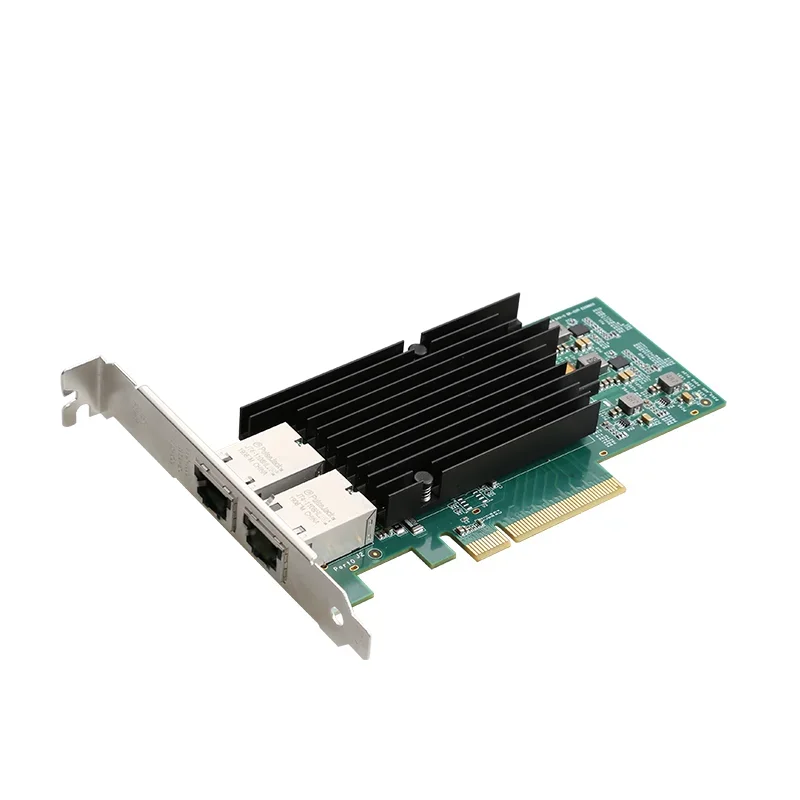 PCIe X8 10G/5G/1G 2 Port RJ45 Lan Card RJ45 Lan Adapter 10000M Ethernet Network Card 10gbps Intel X540 Chipset Pci-e 8X