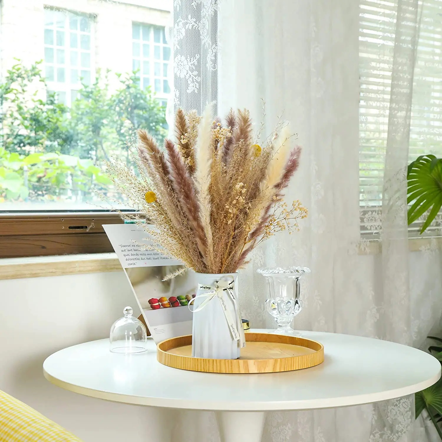 

30pcs Wedding Arrangements Flower Boho Decor Pampas Grass Dried Plants For Home Party Room Natural Dried Pampas Grass Decor