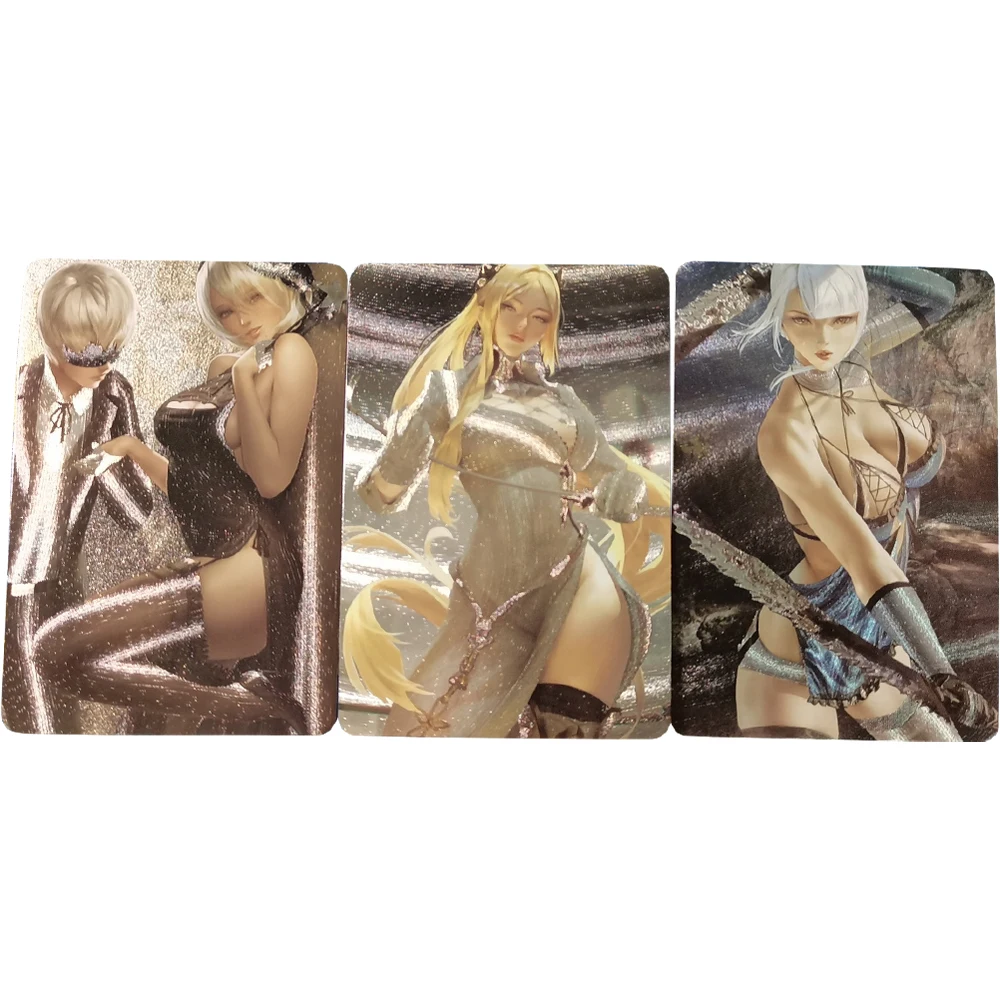 

3Pcs/set NIER Nude Sexy Flash Cards ACG NieR:Automata YoRHa No. 2 Type B Kawaii Classic Game Anime Collection Cards Gift Toys