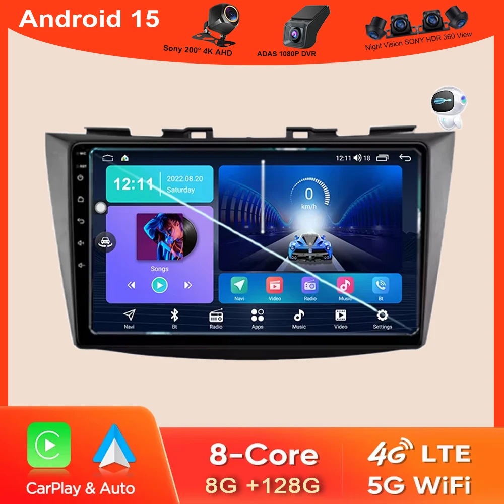 

Android 15 Car Radio For Suzuki Swift 4 2011-2017 Wireless Carplay Autoradio Multimedia Player Car Intelligent Systems DSP Video