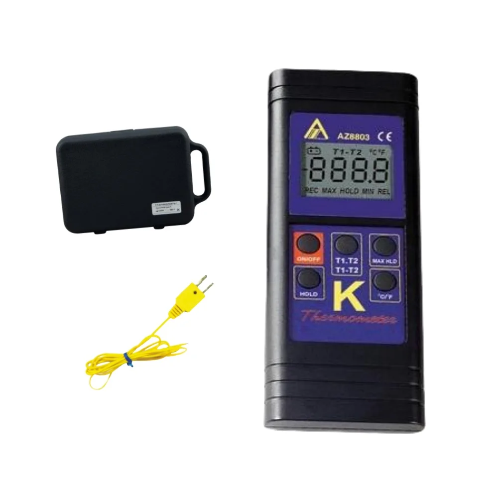 

AZ8803 Digital dual-channel K-type thermocouple thermometer contact industrial warehouse shed thermometer thermometer -50~1300℃