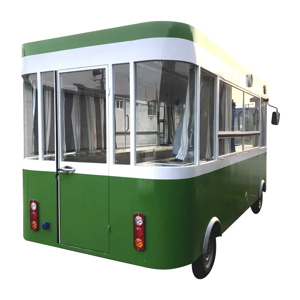 Qingdao Felectric Road Camper Mobiele Hamburger Keuken Truck Reisaanhangwagen te koop