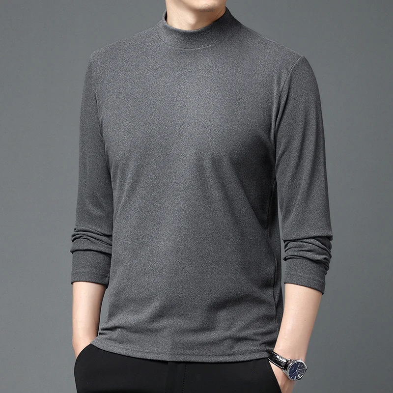 Autumn/Winter Series Fleece Underlay Thick  Comfortable and Simple Casual Daily Pullover for Men