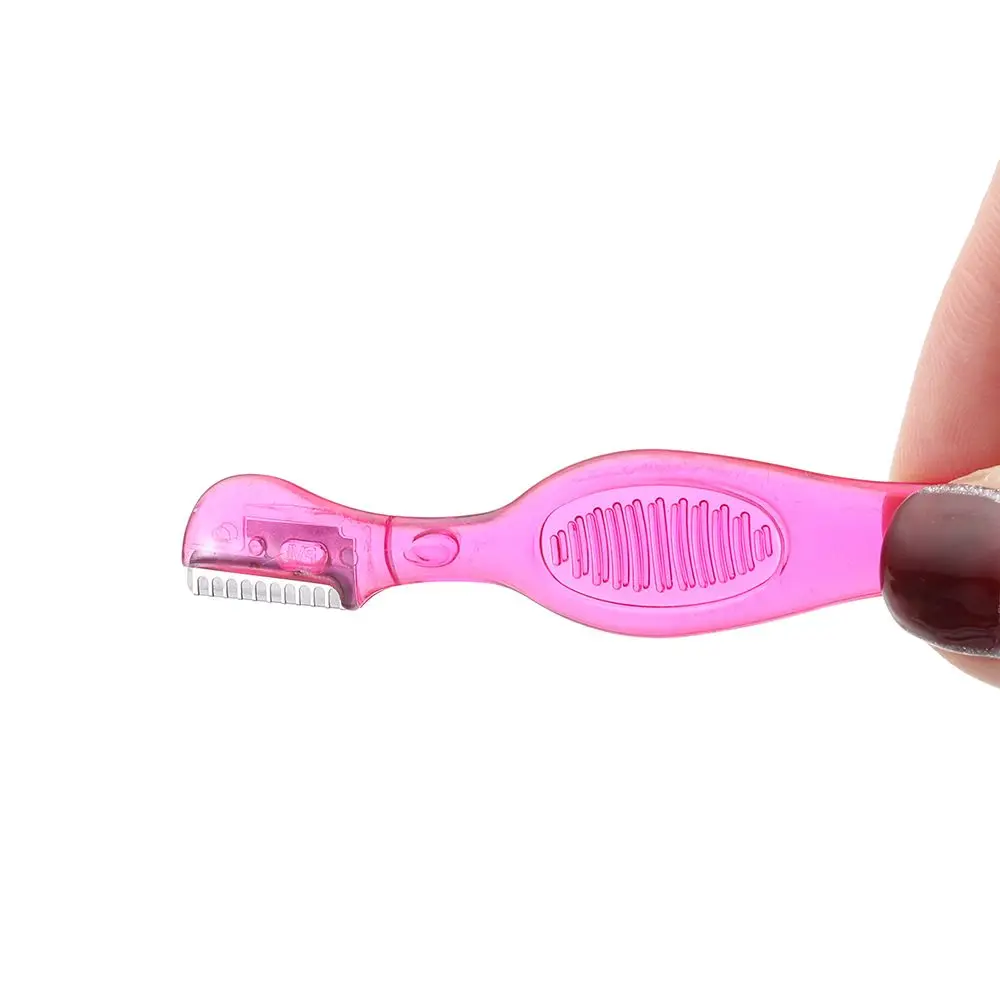 แบบพกพาFacial Hair Removerพร้อมShellเครื่องมือแต่งหน้าEyebrow Shaperเครื่องโกนหนวดใบมีดEyebrow Trimmerคิ้วมีดโกน