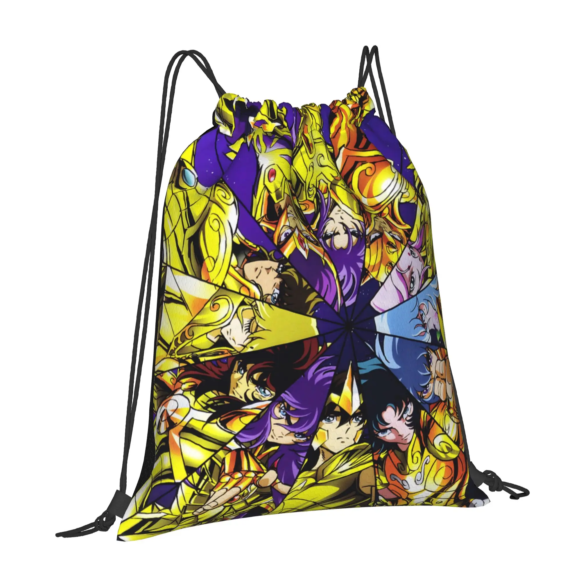 bag Pouch Saint Seiya  Drawstring Bags Sports Pouch Print Backpack Boy Girls School Shoe Bag