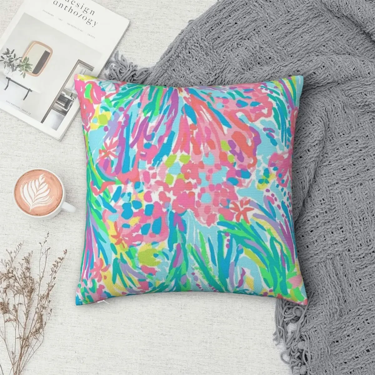 Lily Pulitzer Pillowcase Polyester Pillow Cover Cushion Comfort Throw Pillow Sofa Decorative Cushions Used for Home Bedroom Sofa