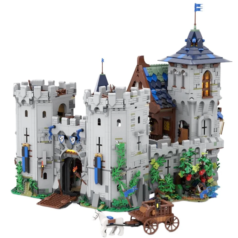 MOC-132661High Difficulty MOC Black Falcon's Fortress Classic Castle Building Blocks City Model DIY Blocks Toys Children's Educa