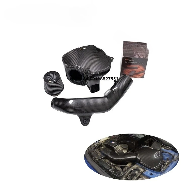 

Dry Carbon Fiber Car Filter Element Intake Pipe 3K Twill Weave Air Intake System Kits for M135i M235i M335i M2 N55 3.0T