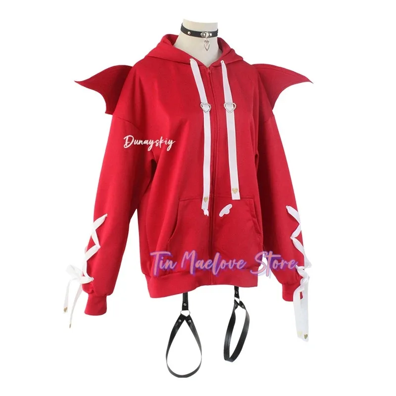 

a7d@Game NEEDY GIRL OVERDOSE KAngel Pink hoodie Cosplay Costume Full Set of Clothing Sailor Suit Jk Uniform Laser Skirts Ribbon