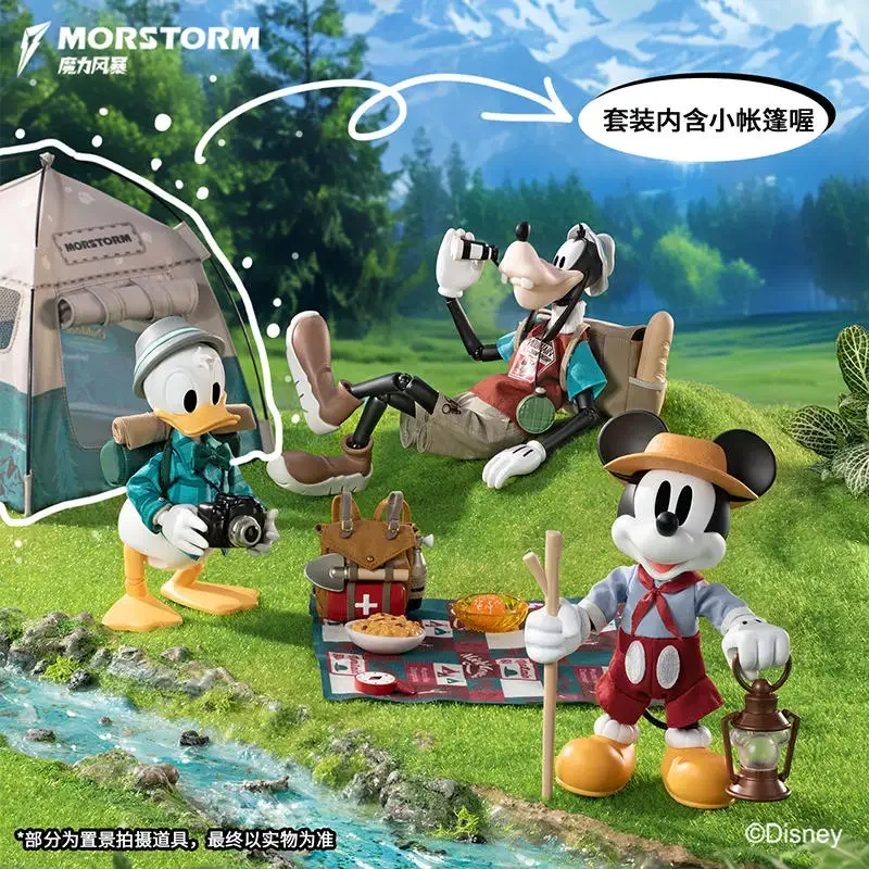 

Disney Authentic Magic Camping Series Mickey And Friends Mobile Doll Model Set For Birthday And Christmas Gifts