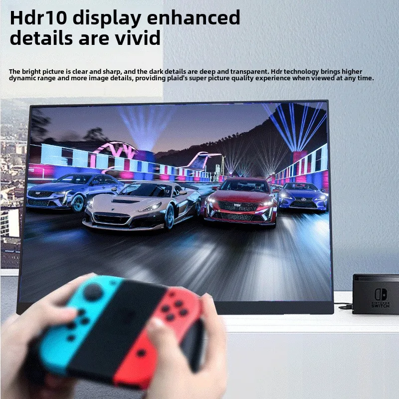 Monitor portátil de 13,5 pulgadas, 2,2 K, 60Hz, compatible con expansión de pantalla secundaria de ordenador de mesa para interruptor de teléfono/PS4/5/XBOX/espejo