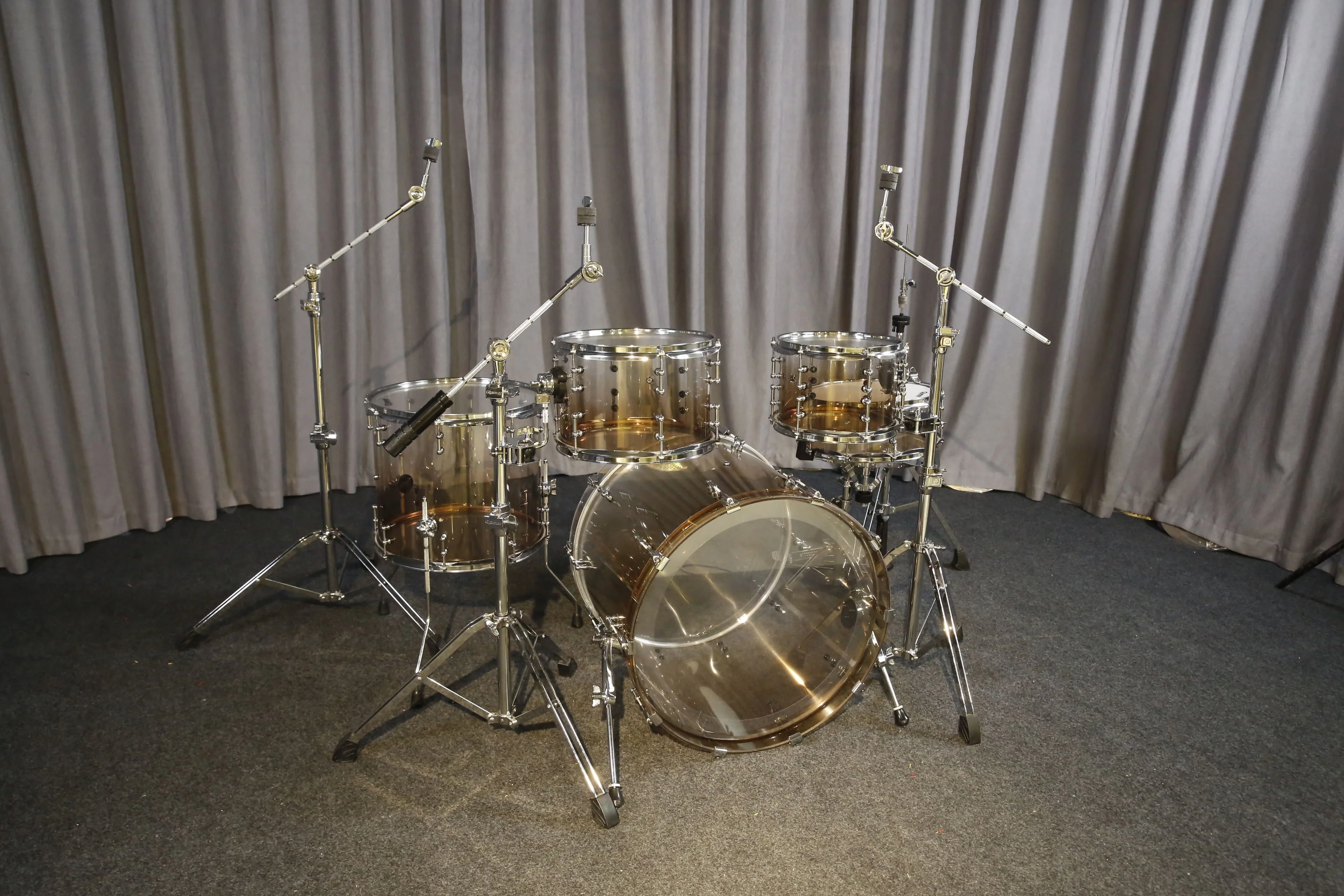 Charme profissional mudança gradual café tambor acrílico conjunto de instrumentos musicais grau profissional