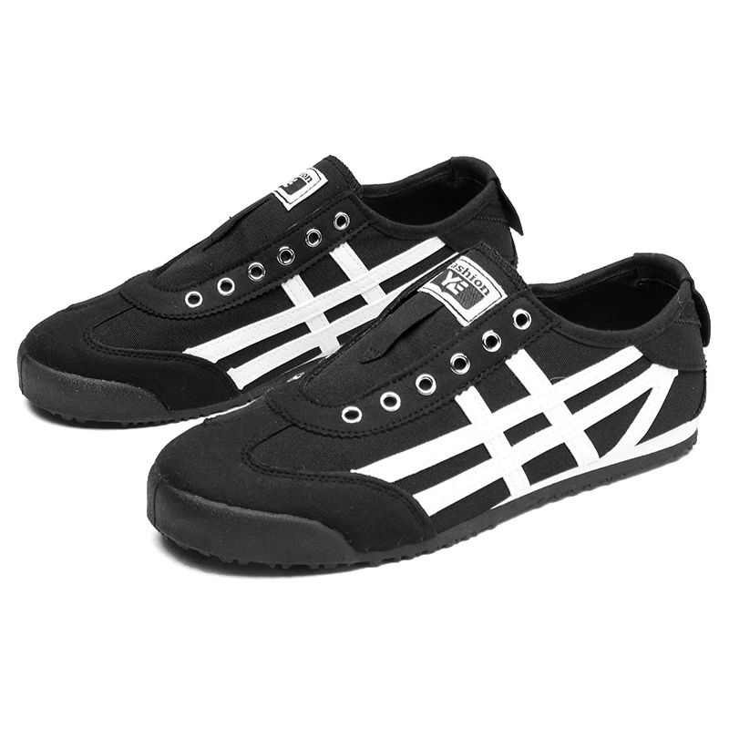 Classic Canvas Men Casual Sport Shoes Fashion Male Breathable Walking Sneakers Lightweight Slip on Men Tennis Shoes Couple Flats
