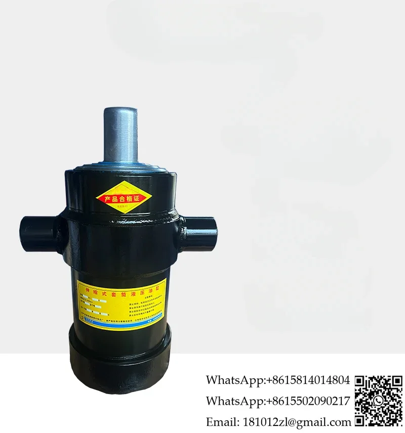 multi-section hydraulic cylinder lifting platform dump truck one-way multi-section accessories Rollover cylinder earring type