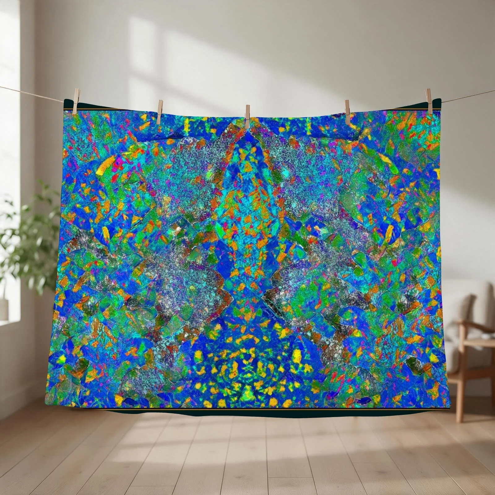 The Luminous Garden, Abstract Artwork Throw Blanket Blankets For Baby Giant Sofa Shaggy Baby Blankets