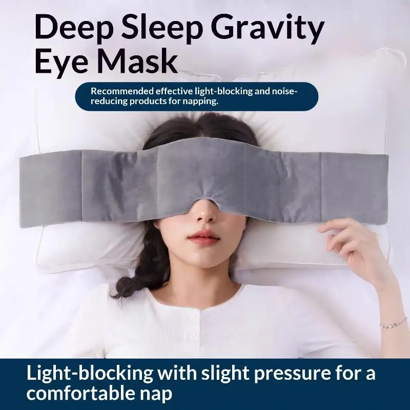 Gravity Weighted Eye Mask 1Pc for Restful Sleep Light Blocking Men Women Headband