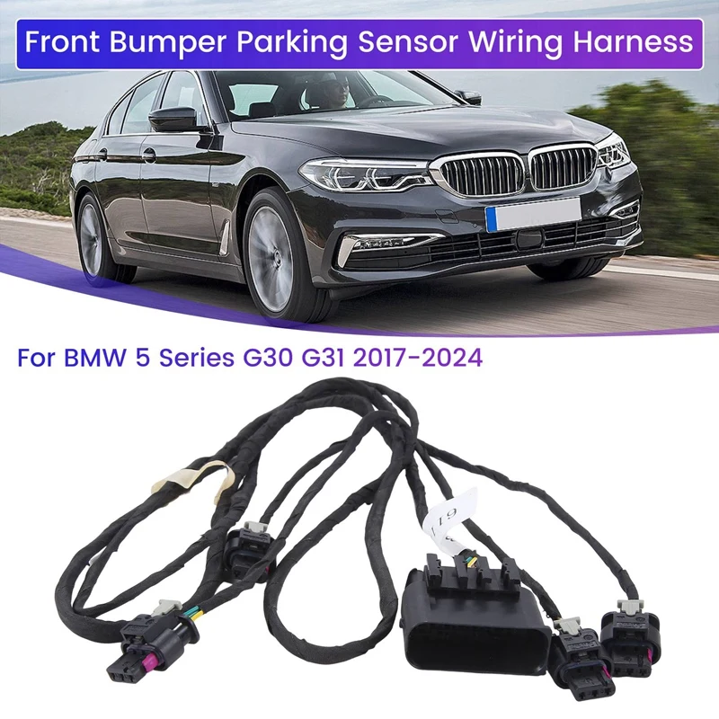 

Car Front Bumper Parking Sensor Wiring Harness PDC Cable 61129832596 ABS For BMW 5 Series G30 G31 2017-2024