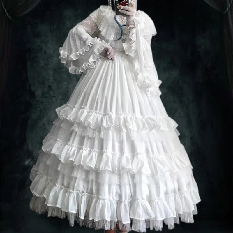 Lolita Gothic Style Long Wedding Evening Dress