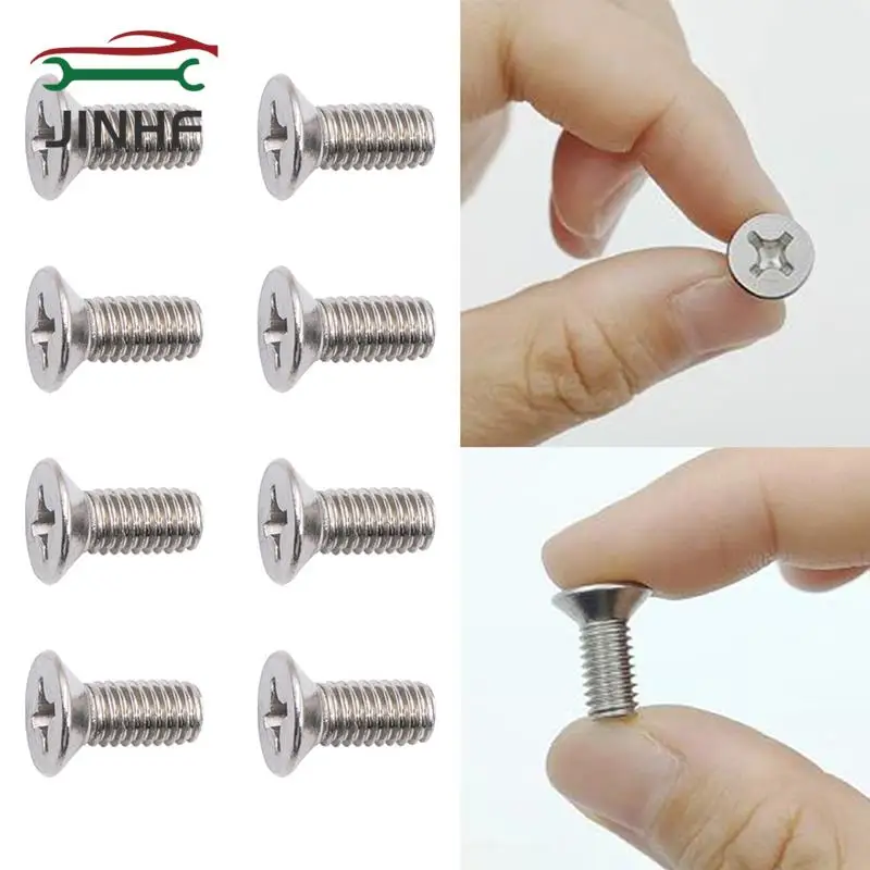 4/8Pcs M6*14 Brake Rotor Mounting Screw Set for Honda Acura Accord Civic 93600060140H 304 Stainless Steel Car Accessories