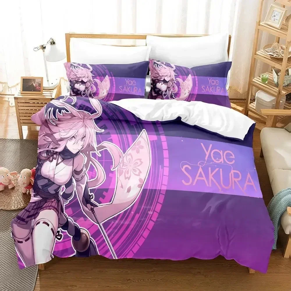 Game Honkai Impact 3 Bedding Set Single Twin Full Queen King Size Bed Set Adult Kid Bedroom Duvet cover Sets Anime Bed Sheet Set
