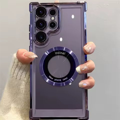 For Magsafe Case For Samsung Galaxy S25 S24 S23 S22 S21 S20 Ultra Plus Phone Cases For Samsung S25 EDGE S24 S23 S21 S20 FE Cover