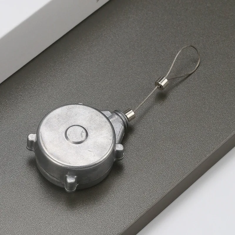 2026 new metal shell take-up box zinc alloy shell anti-drop and anti-impact wire reel product display cable box pull rope