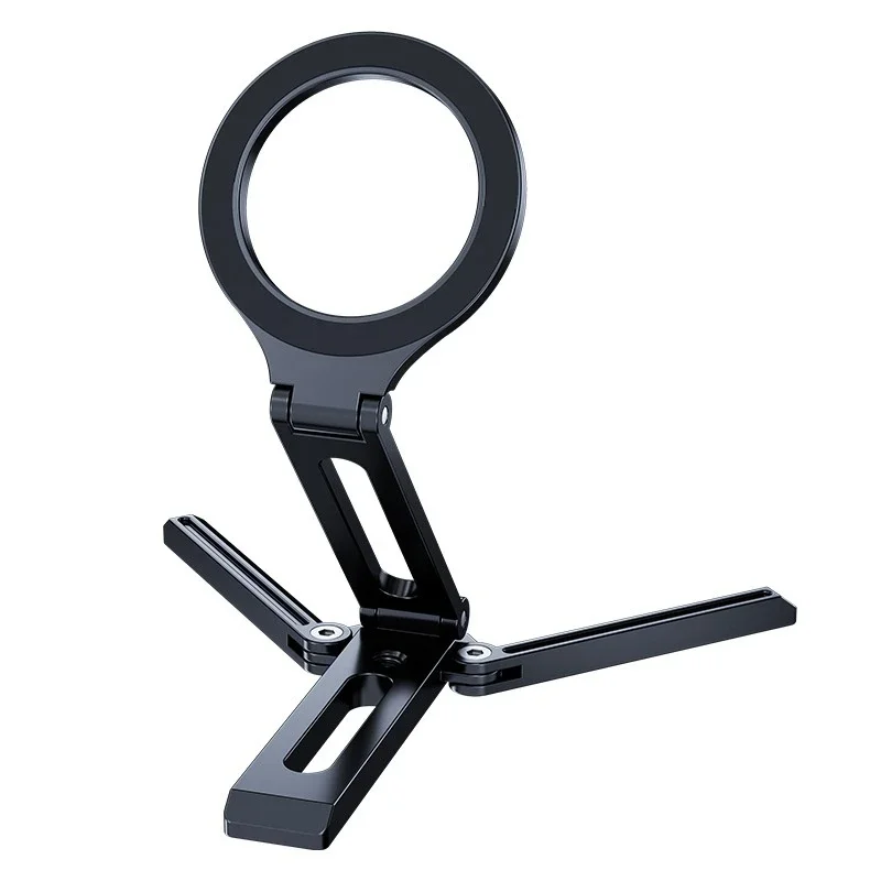 For Magsafe Phone Holder Magnetic Tripod for Phone Vlog Foldable Desktop Mount for Travel Folding Aluminum Alloy Holder