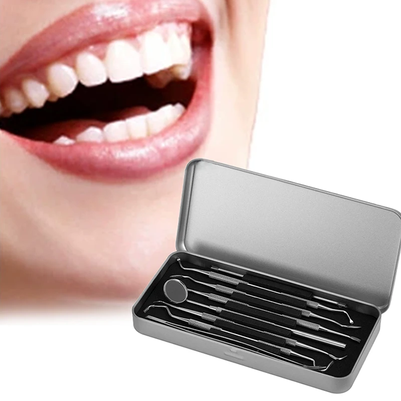 

304 Stainless Steel Dental Tools Mouth Mirror Probe Tartar Protector Clean Scraper Plaque Remover Oral Care Sets Decalcification