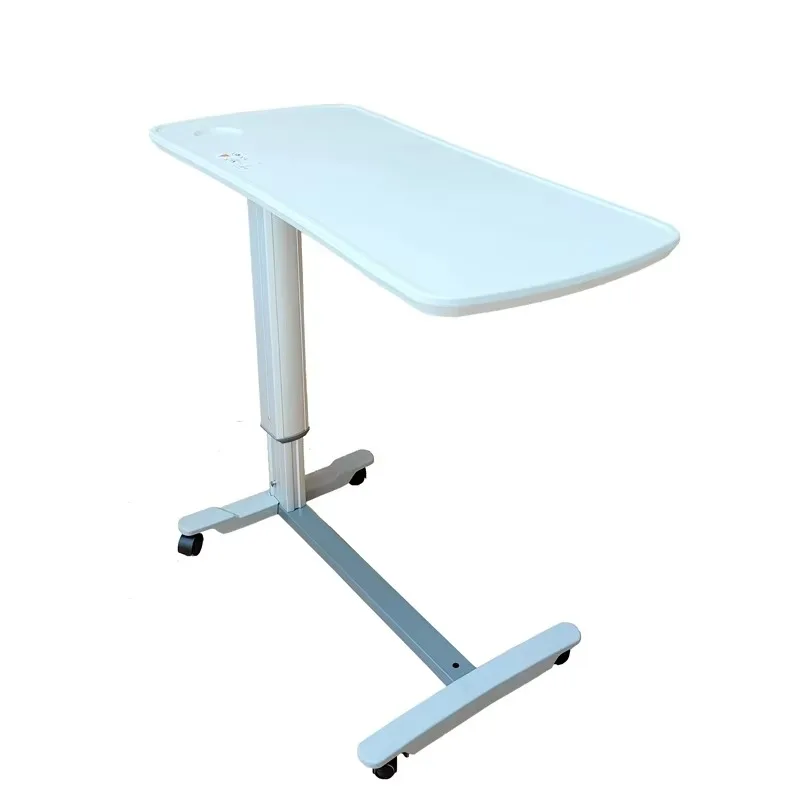 طاولة فوق السرير مع عجلات ارتفاع قابل للتعديل طاولة السرير المحمولة متعددة الوظائف للمنزل والمستشفى