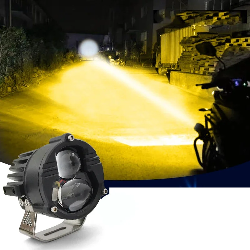 

Universal Motorcycle Headlight Fog light LED Auxiliary Fog Lights Assembly Driving Lamp Off-road Motorbike Spotlight Head Lamps