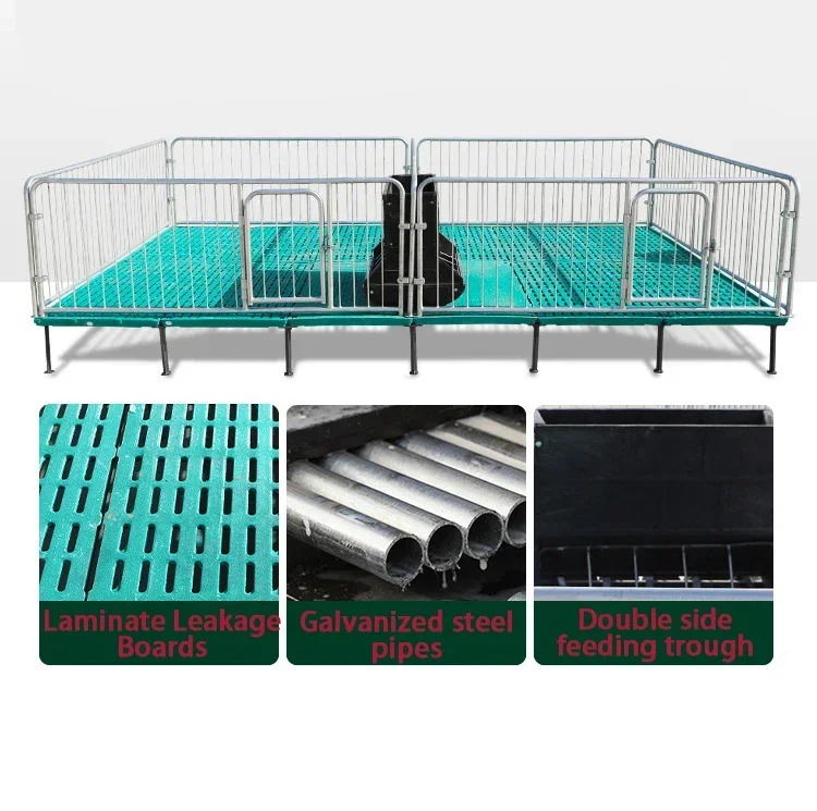 GREAT FARM Positioning Fence Panel Farming Pig Equipment Sow Farrowing Bed Dual Pig Farrowing Crate of pig farm