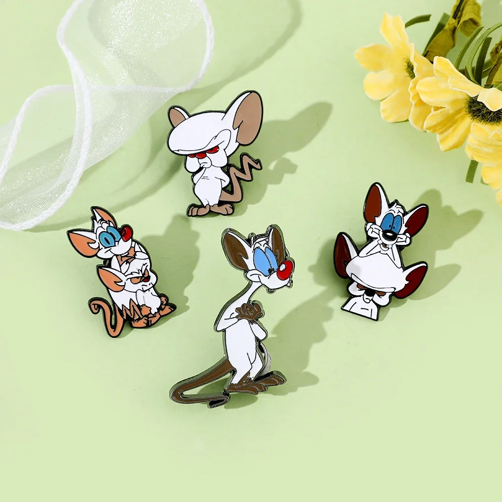 4 Pcs Cute Funny Brooch Evil Cat Breast Pin White Cat Enamel Pin Metal Paint Badge Backpack Clothing Accessories For Trousers image 6