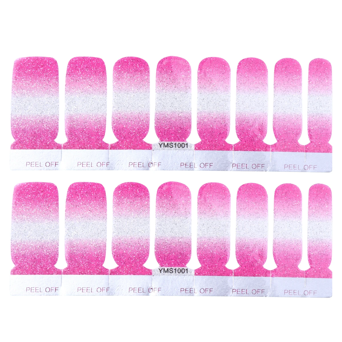 

48Pcs Gradual Shade Nail Sticker Fake Nails Full Cover Nail False Nail Fake Nail Sticker Nail Patch (Pink)