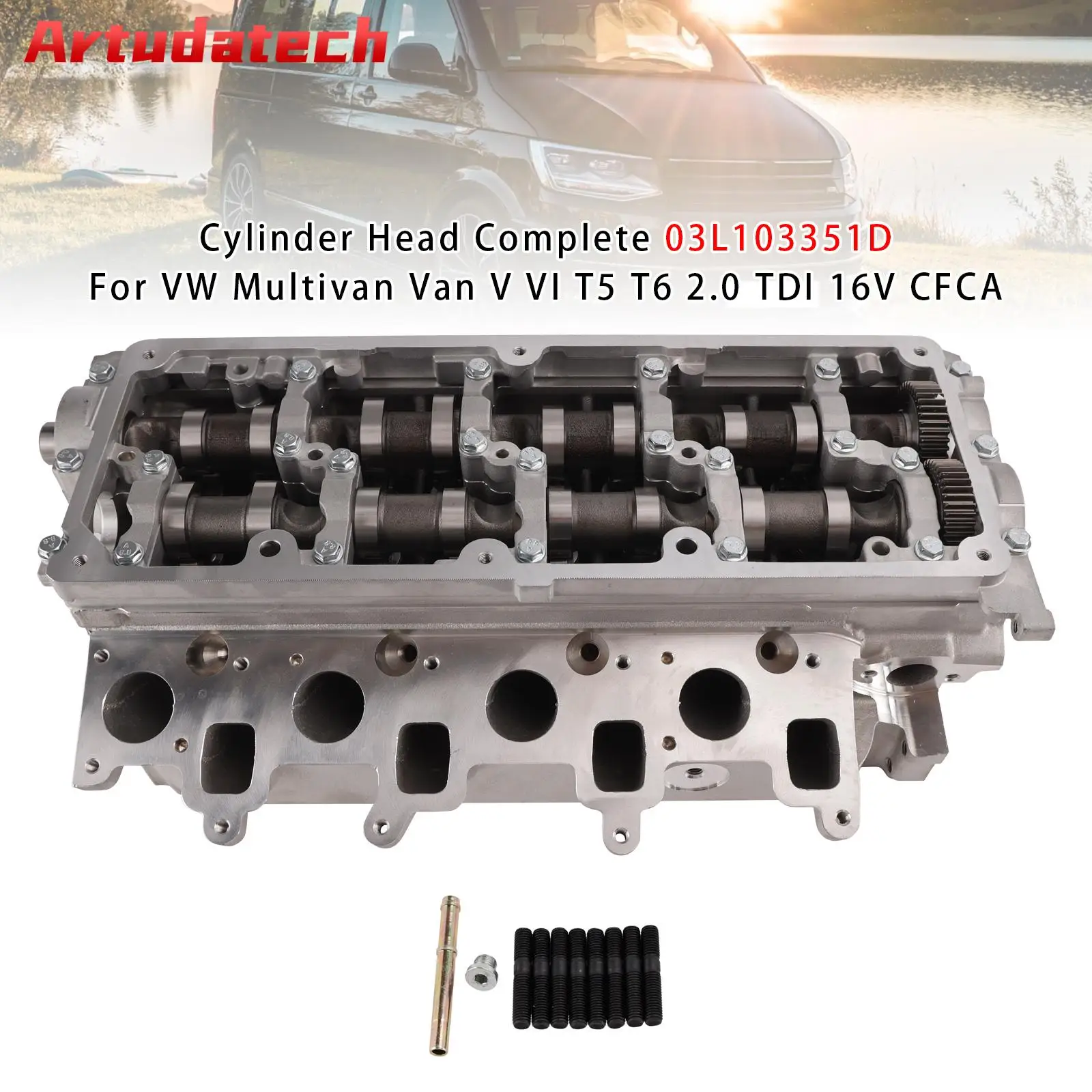 

Artudatech Cylinder Head Complete 03L103351D For VW Multivan Van V VI T5 T6 2.0 TDI 16V