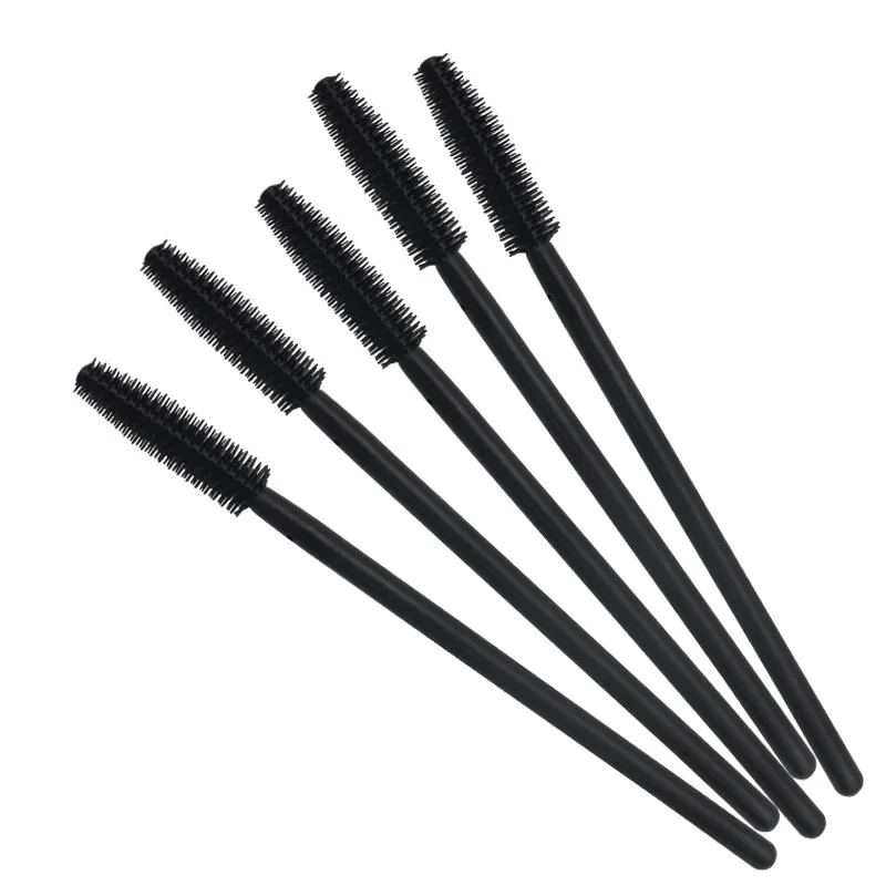 HOT 50 pcs Disposable Silicone Eyelashes Brushes Mascara Stick Applicator Eye Lash Makeup Brush Eyelash Extension Makeup Tools