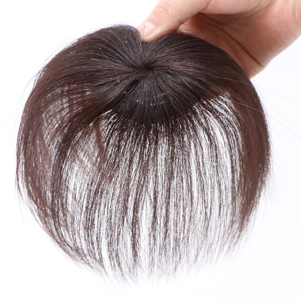 

Head Covering Wig Natural Invisible One-Piece Short Straight Hair Replacement Patch Lightweight Seamless Synthetic Wig