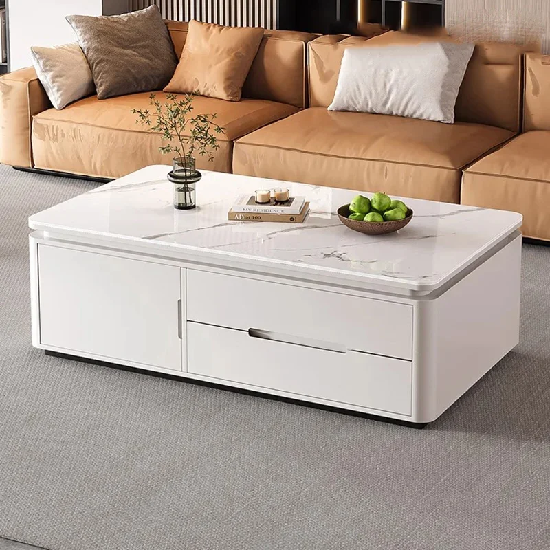 

Роскошный современный приставной столик, деревянное украшение, стоячий движущийся журнальный столик, ящики для хранения, прозрачная письменная мебель, вспомогательная мебель для дома