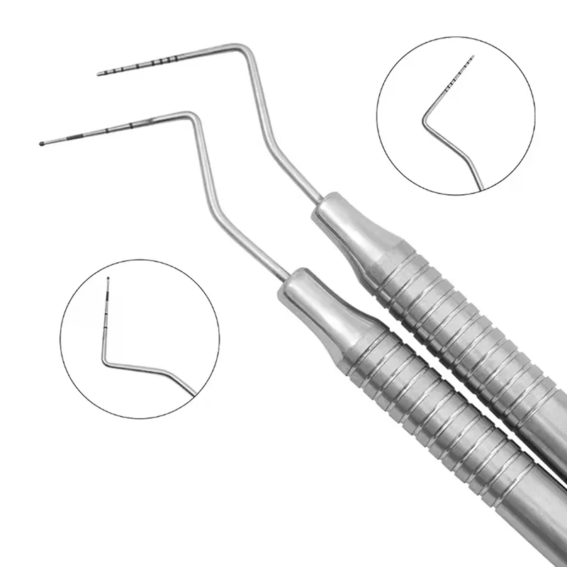 Dental Stainless Steel Periodontal Probe With Scaler 1-10 1-15  Probe Instrument Tool Teeth Clean Hygiene Tools