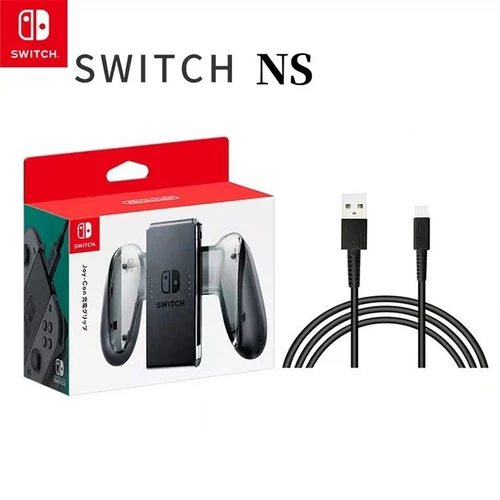Imagen 1 del producto Nueva estación de carga Original para interruptor NS, cargador con mango para controlador joy-CON con Cable USB
