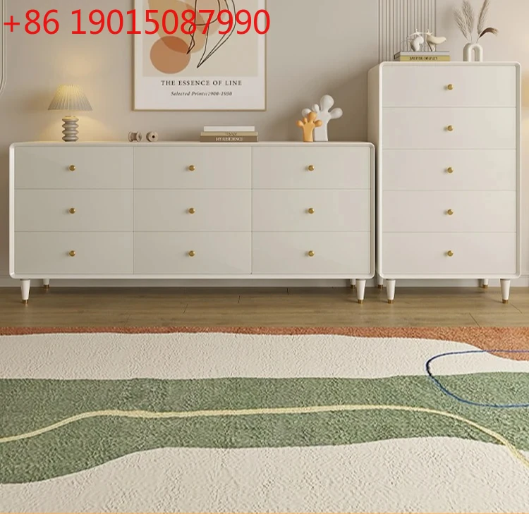 

Французский сундук из цельного дерева, кремовый стиль, спальня, гостиная, боковой шкаф для телевизора, прикроватный светильник, роскошный шкаф с выдвижным ящиком