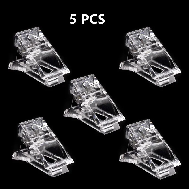 5Pcs Quick Building Mold Nail Tips Clip Dual Forms Finger Extension Nail Art UV Builder Poly Gel Manicure Tools