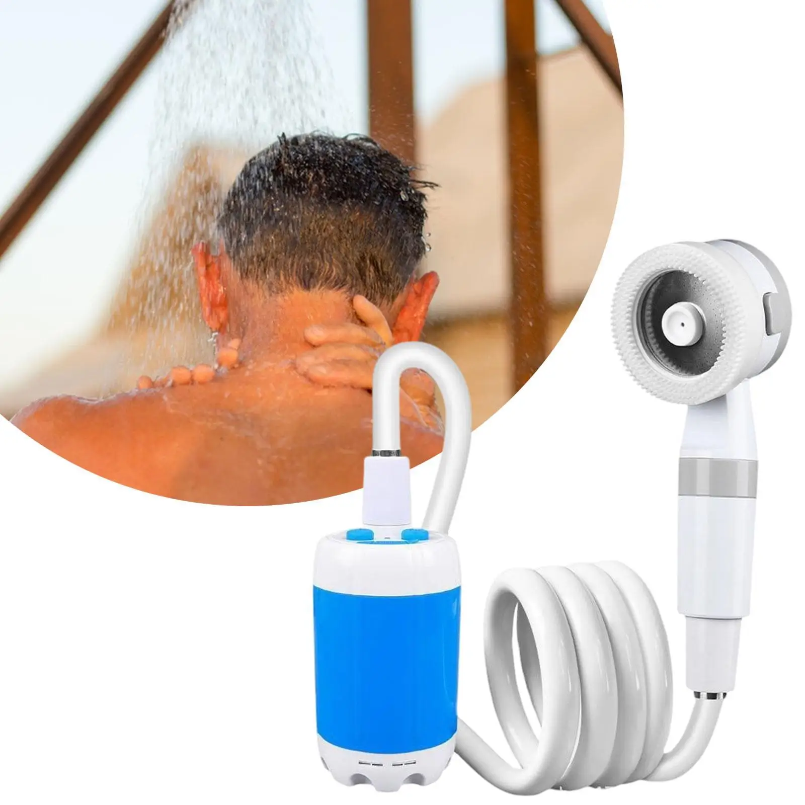 Portable Shower Pump Electric Shower for Pet Cleaning Car Washing Beach