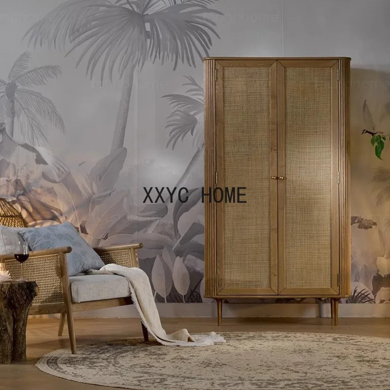 

Wardrobe Storage Locker Quiet Style Retro Cabinet Bed & Breakfast Bedroom