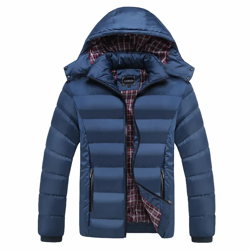 New Winter Jacket Men Fashion Thermal Hooded Down Parkas Male Casual Down Jacket Men Winter Warm Coat Plus Size M-5xl